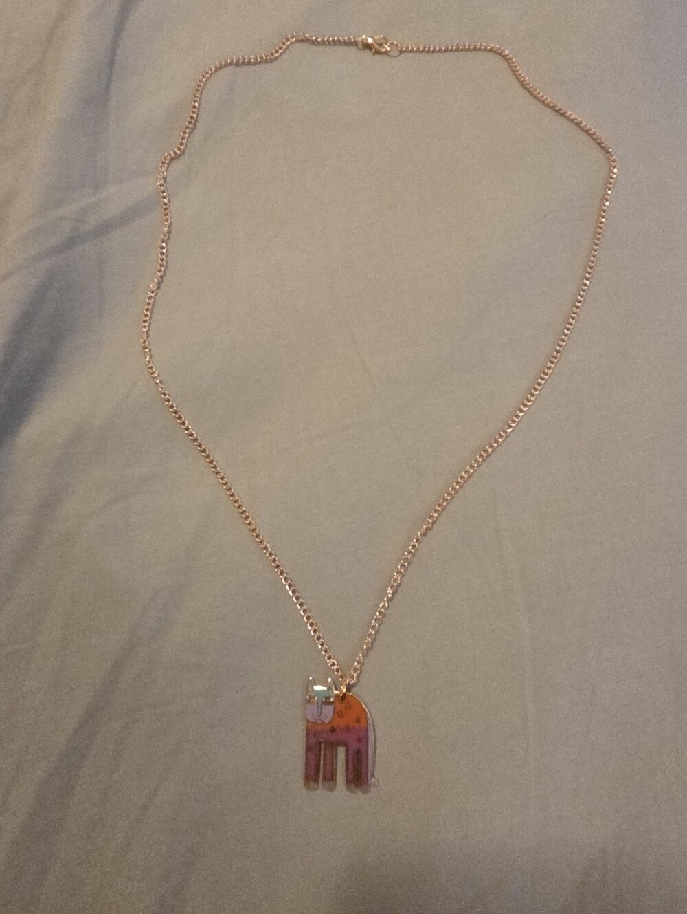 Laurel Burch "Alexander's Animal" cat Necklace